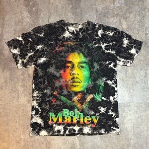 The Roxx Bob Marley Camouflage Graphic 2 Sided T-Shirt Men's Size L Reggae Music